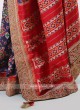 Navy Blue Color Silk Saree